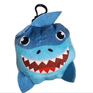 Pen & Gear blue shark plushie hand sanitizer pouch